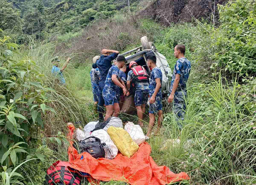 सिन्धुली माइक्रो दुर्घटनाः ११ जना घाइते