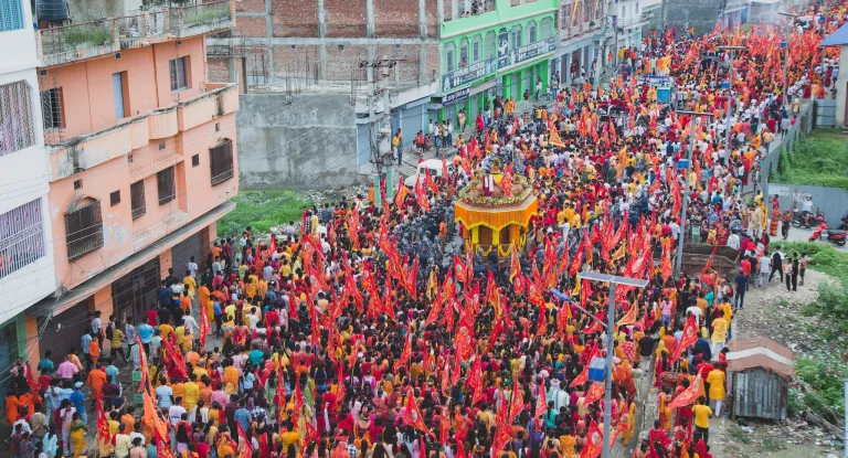 वीरगंजमा भव्य रथयात्रा, भक्तजनको उत्साहजनक सहभागिता 